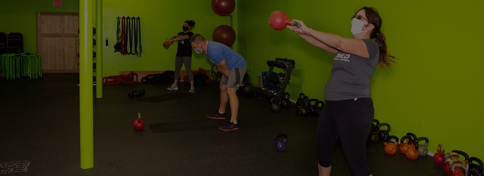 group workout with kettlebells