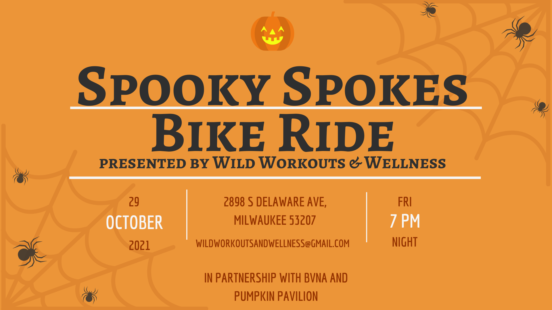 Spooky Spokes Bike Ride Event flier